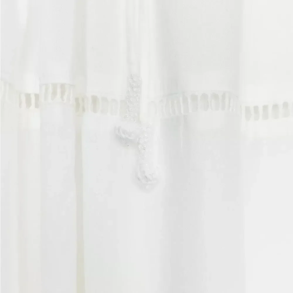 ZARA EMBROIDERED LONG SKIRT ZW COLLECTION LINED